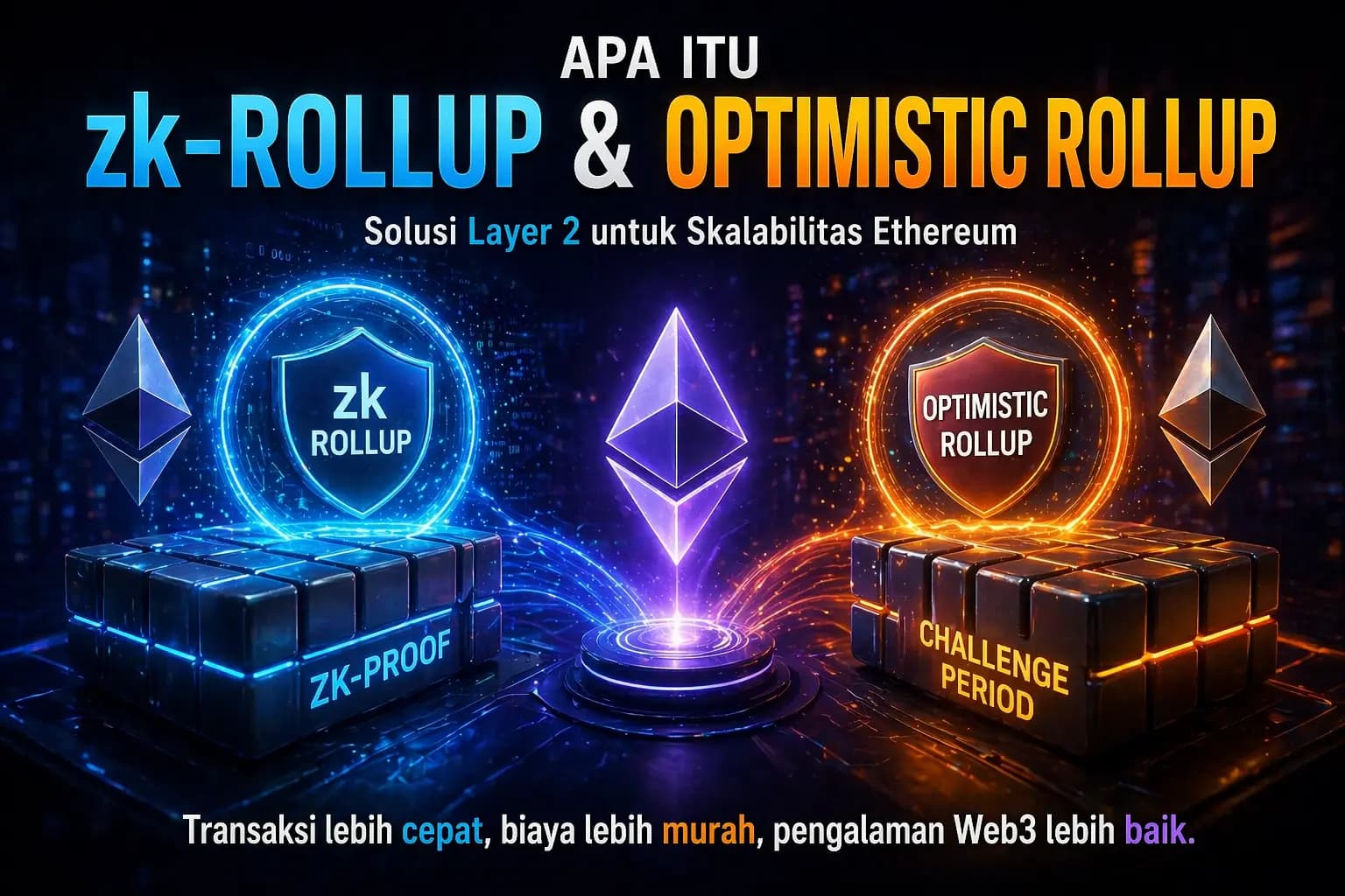 Apa Itu zk-Rollup & Optimistic Rollup? Panduan Teknis Layer 2 untuk Skalabilitas Blockchain
