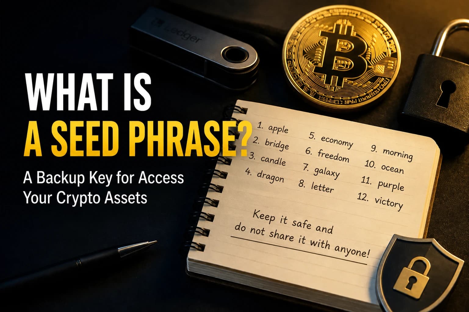 What Is a Seed Phrase? Function, How It Works & How to Store It Safely